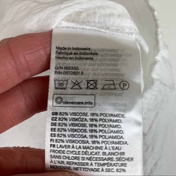 H&m Sleeveless White  Collared Blouse - Picture 8 of 9